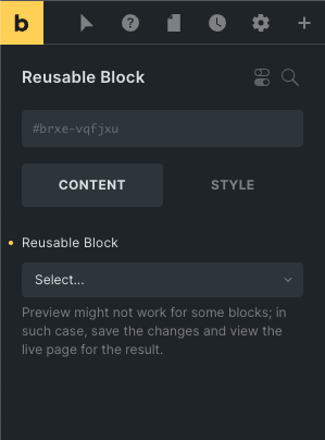 Reusable Block element - Max Addons for Bricks