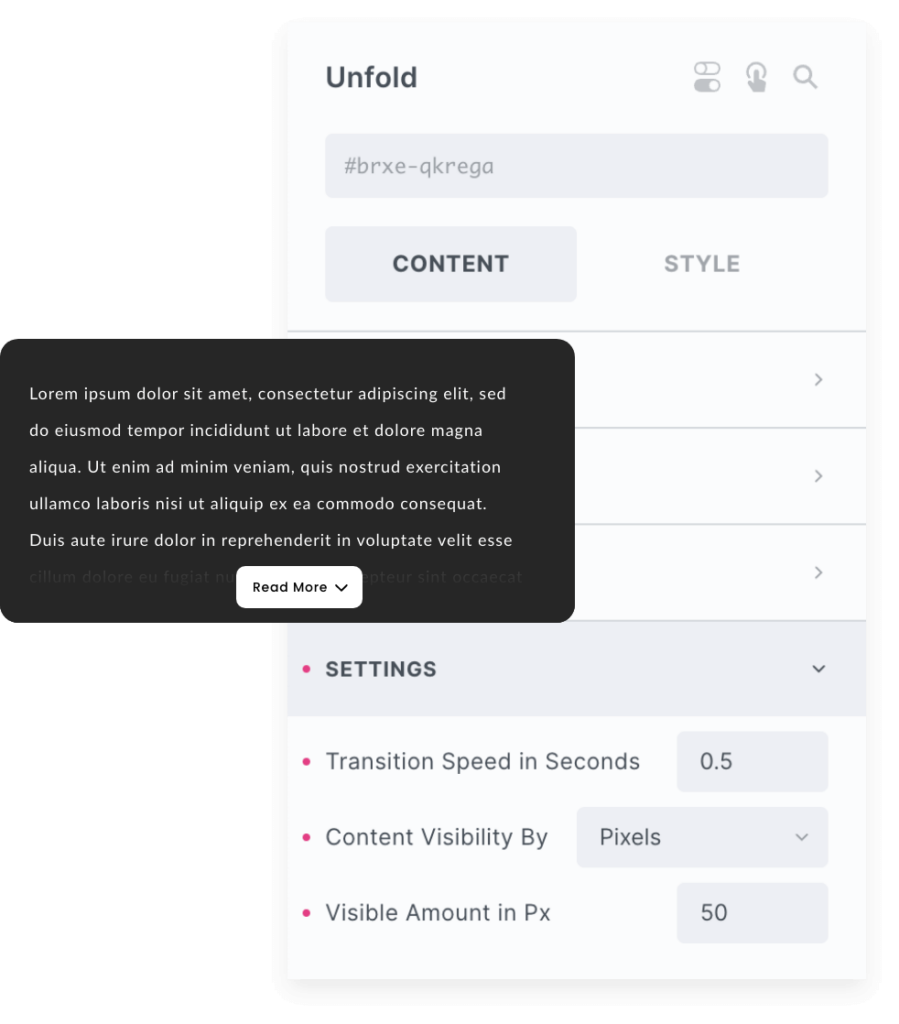 Unfold Element for Bricks Builder - Max Addons for Bricks