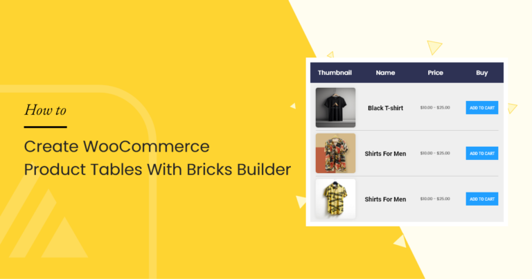 How to Create WooCommerce Product Tables With Bricks Builder - Max ...