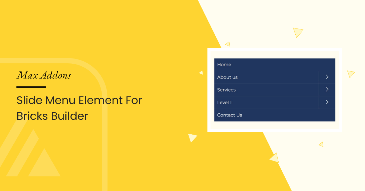 Slide Menu for Bricks Builder - Max Addons for Bricks