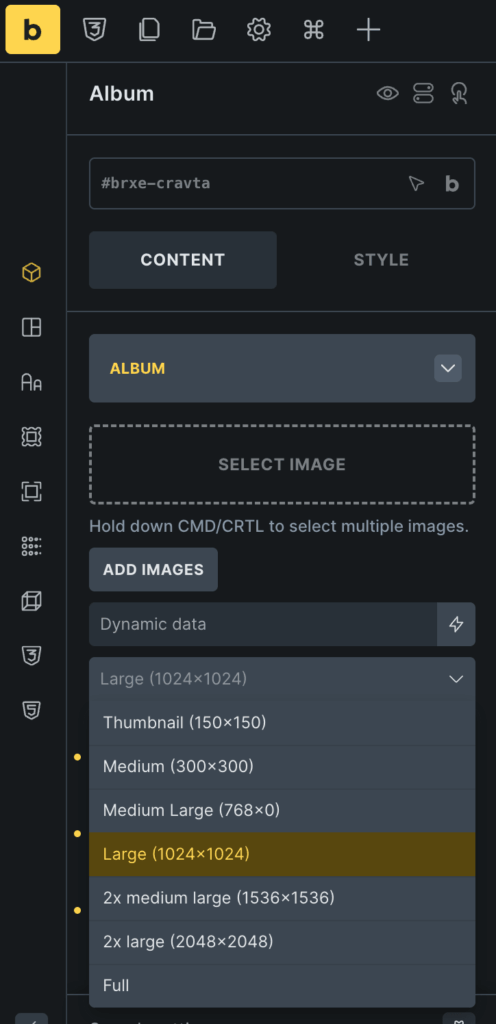album options