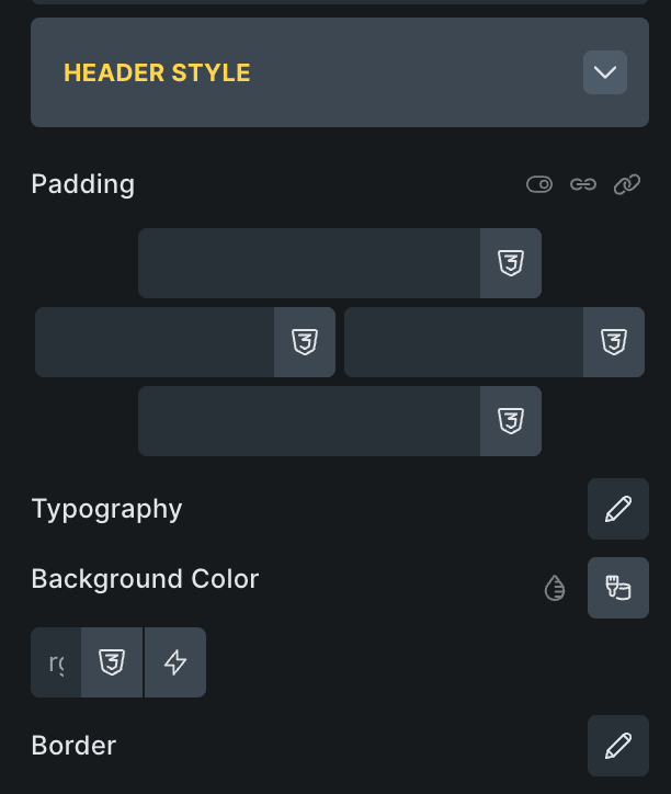 header style