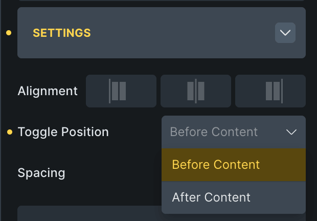 settings