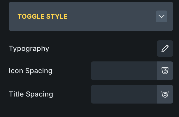 toggle style