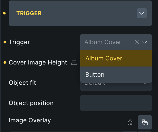 trigger options