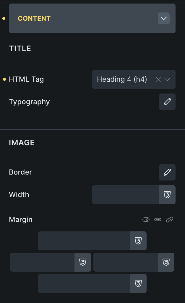 content settings