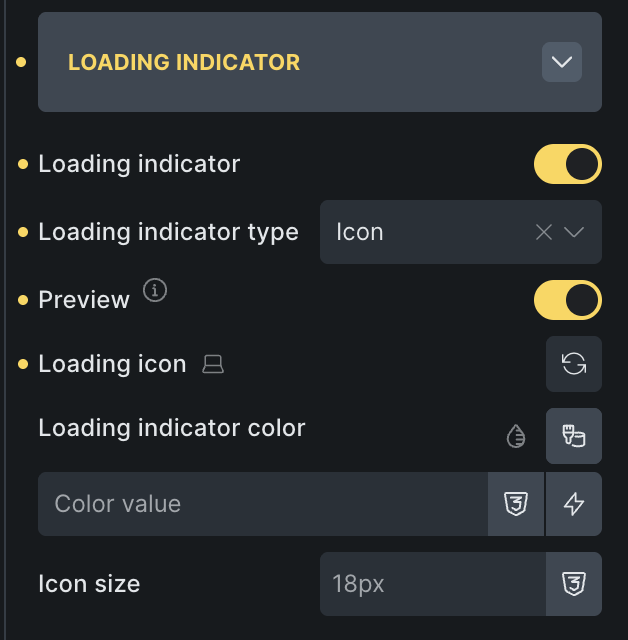 loading indicator