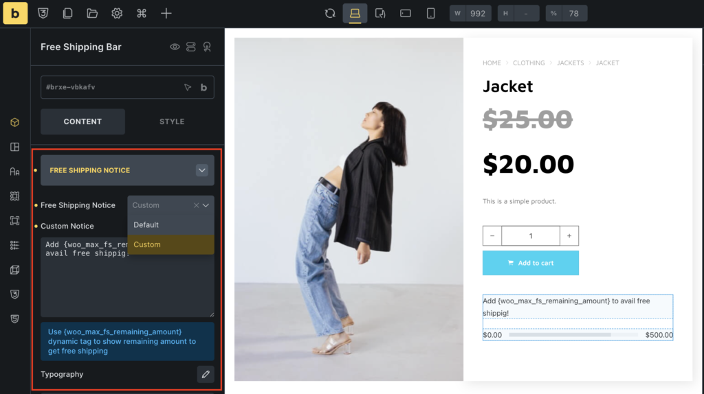 free shipping notice