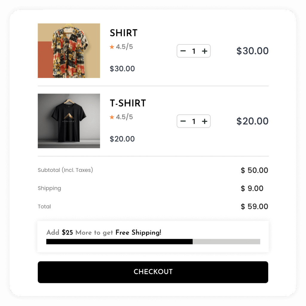 woocommerce free shipping bar for bricks builder